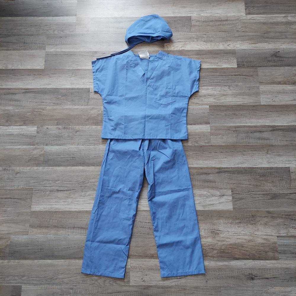 Kids Doctor Nurse Surgeon Scrubs Basic Set Medium Hallowen Costume Dress Up